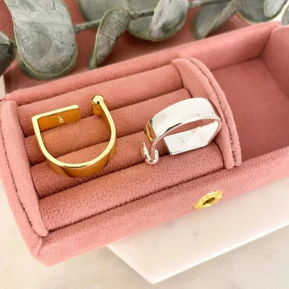 925 Sterling Silver Chunky Bar Ring Statement Ring Thick Ring Bold Ring - Picture 6 of 7